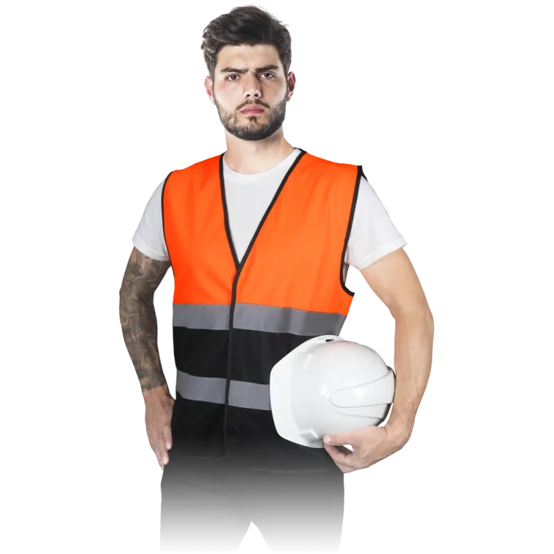 Reis KOS DOUBLE Pánska výstražná vesta 5 Pack Orange/Black M-3XL