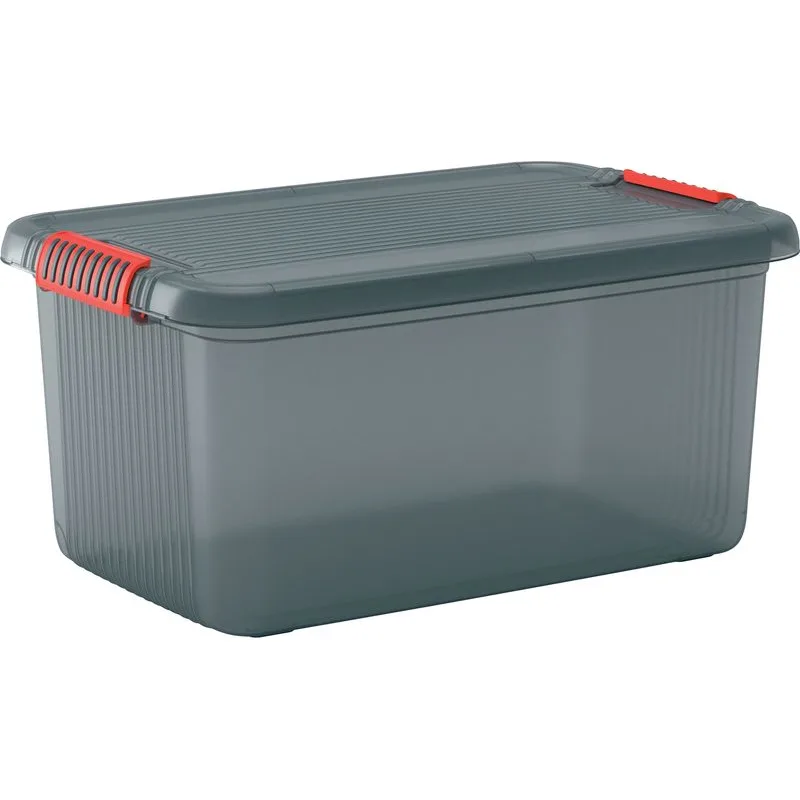 Box s vekom KIS K Latch L, sivý/oranžový, 39×59×28 cm