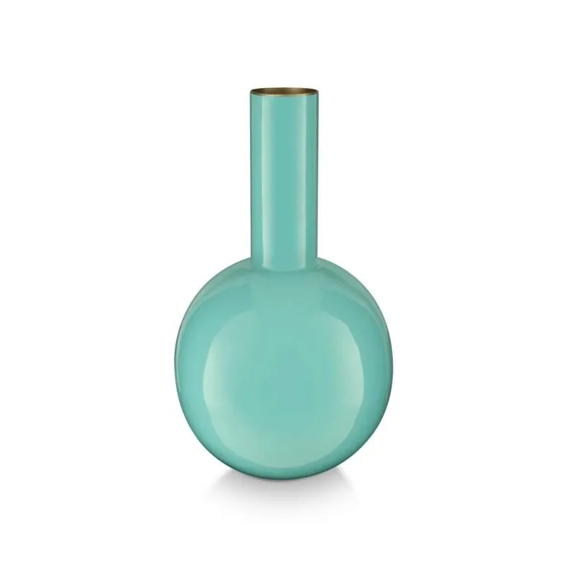 Pip Studio kovová váza světle modrá střední