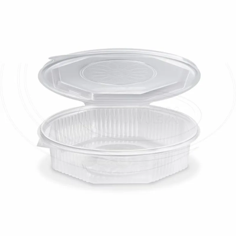 Menu mísa osmiboká průhledná s víčkem nedělená (PP) [25 ks] (PP814)