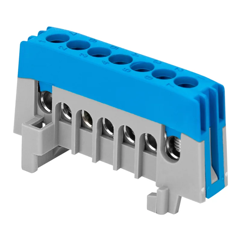 ORNO Zbernica na DIN lištu izolovaná modro-šedá IP20, nulový mostík modro-šedý N7 7x16mm2