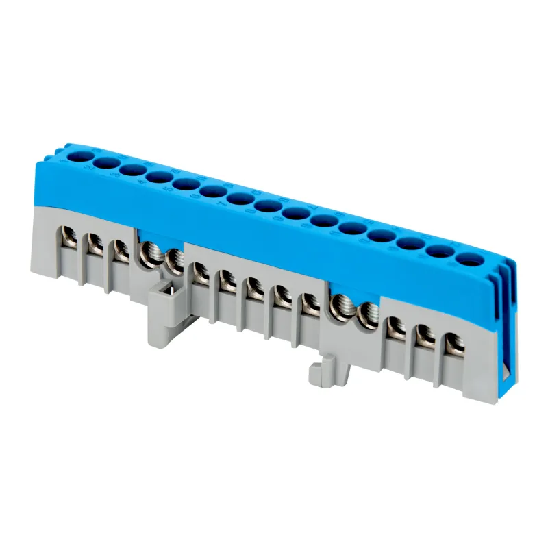 ORNO Zbernica na DIN lištu izolovaná modro-šedá IP20, nulový mostík modro-šedý N15 15x16mm2