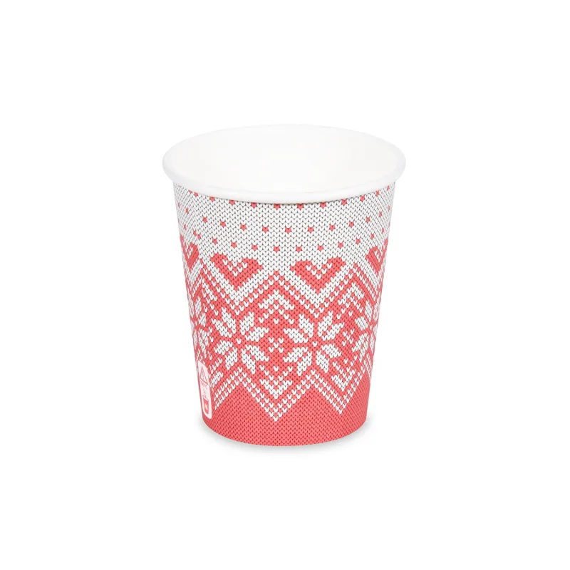 Papírový kelímek "Zimní období" 280 ml, M (Ø 80 mm) [50 ks] (75728) CH2N