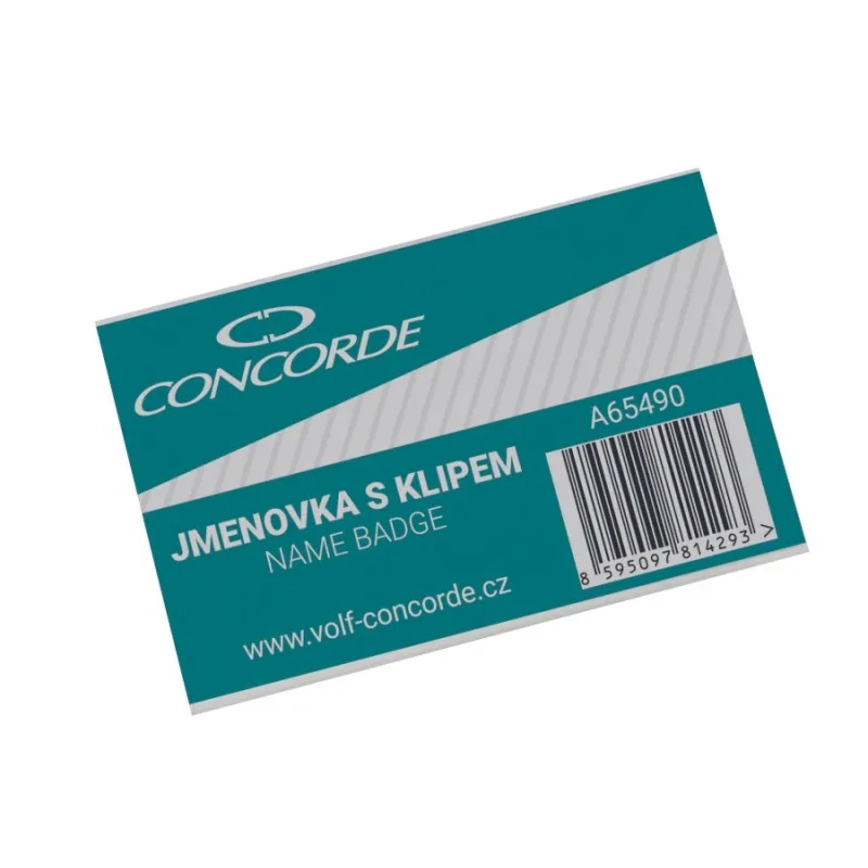 Jmenovka CONCORDE s klipem a špendlíkem 6 x 9 cm A65490, 1 ks