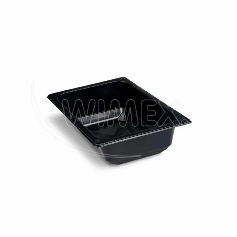 Menu mísa (PP) hranatá černá 178 x 127 x 50 mm 600ml [100 ks](78506)