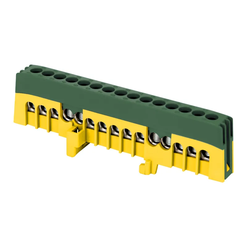 ORNO Zbernica na DIN lištu izolovaná zeleno-žltá IP20, mostík zeleno-žltý PE15 15x16mm2