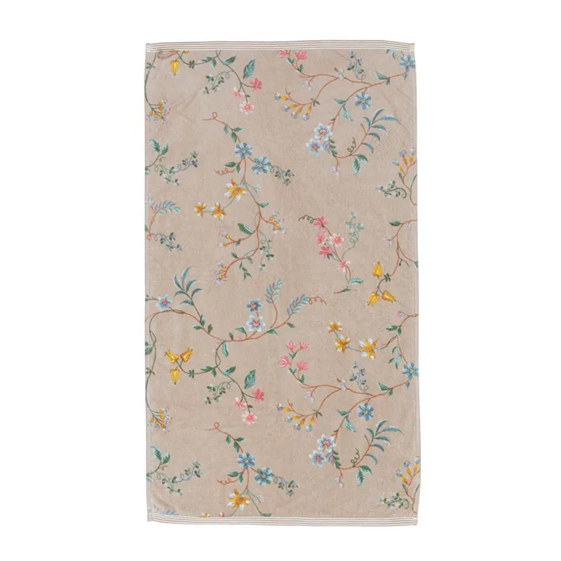 Pip Studio ručník Les Fleurs 70x140cm, khaki