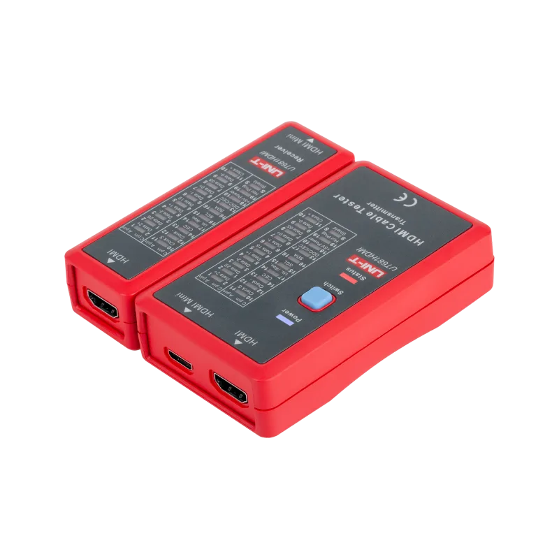 Tester HDMI káblov Uni-T UT681HDMI a mini HDMI kontroluje LED1~LED19 a LED_S MIE0413