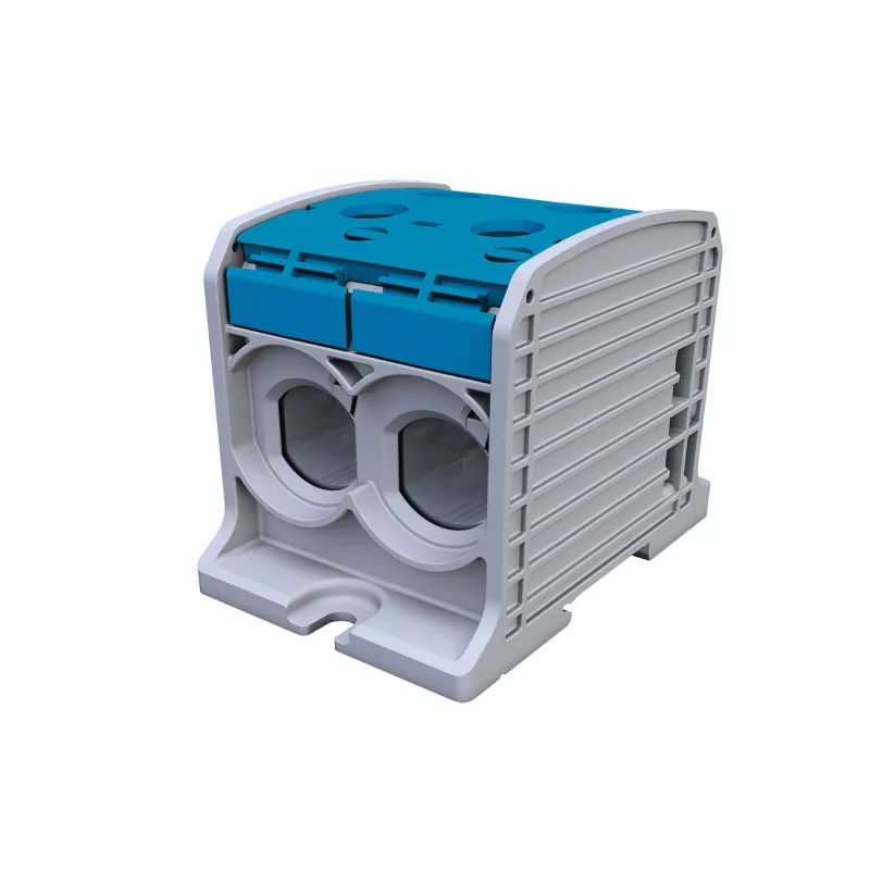 Univerzálna svorka SIMBLOCK STB 185-2 modrá Al/Cu 2x185mm2 jednopólová, 4 otvory