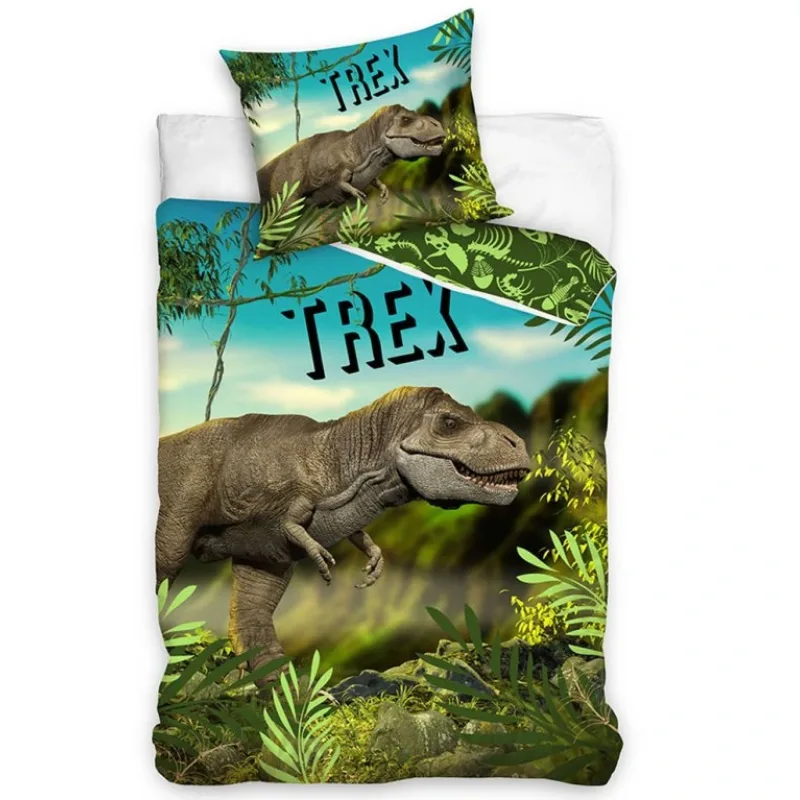 Detské obliečky T-Rex v pralese 140x200/70x90 cm