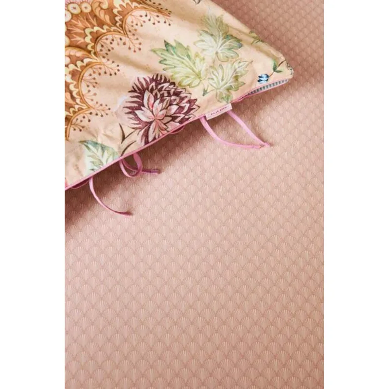 Pip Studio perkálové prostěradlo Scala 90x200 cm, korálové