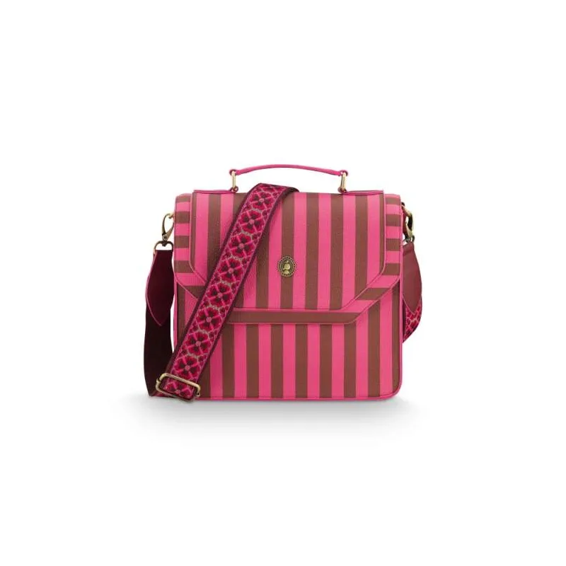 Pip Studio Frances Stripe Cross Body kabelka, růžová