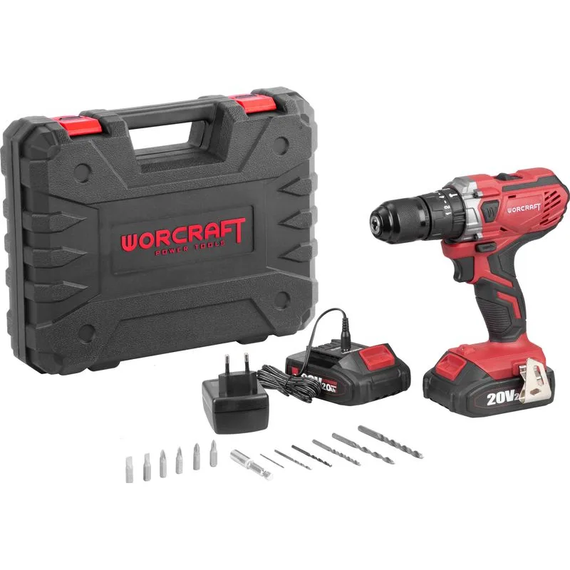 Skrutkovač Worcraft CHD-S20LiWB ShareSYS, 20V, 2x Li-ion 2.0 Ah, bezuhlíkový, SET v kufri