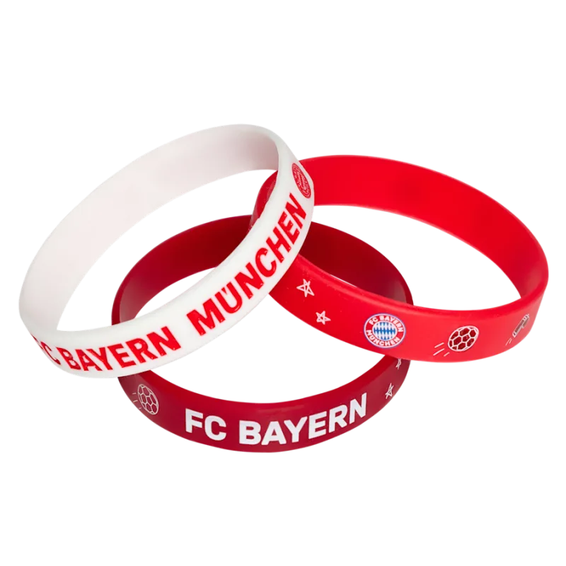 FC Bayern München - Bayern Mníchov náramky detské (3 ks v balení) - SKLADOM