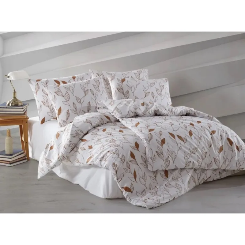 Bavlnené obliečky Monaco hnedé 200x220/2x70x90 cm