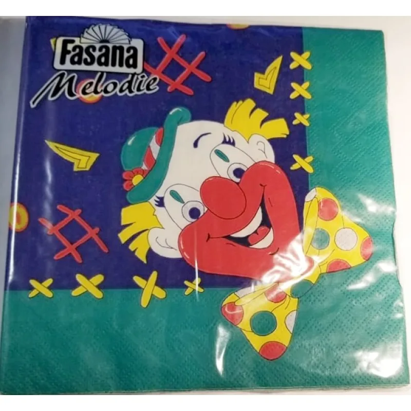 Klaun Ubrousky 3-vrstvé 33 x 33 cm [20 ks] (70678 - 5D)