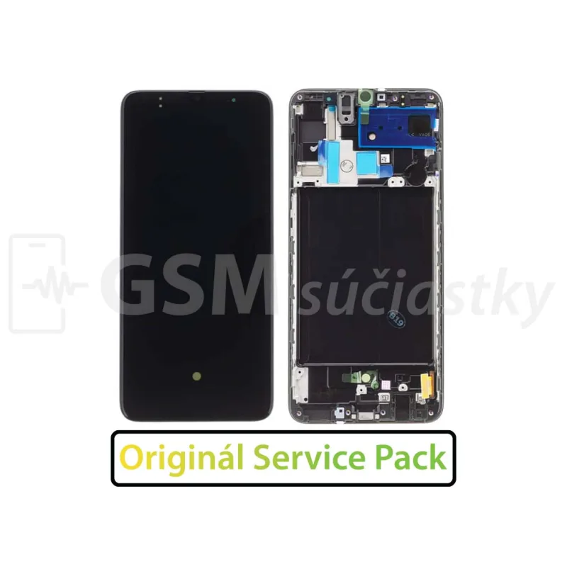 LCD Displej + Dotykové sklo + Rám Samsung Galaxy A70 - originál