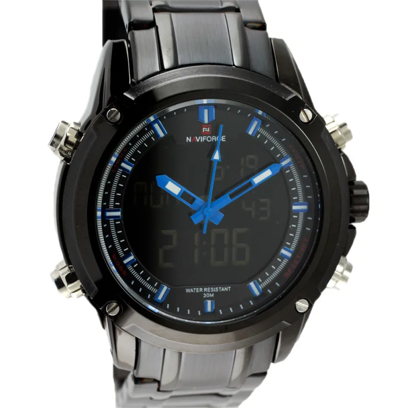 MPM Moderní pánské hodinky s digitálním časem a datem na číselníku W01X.10862.H