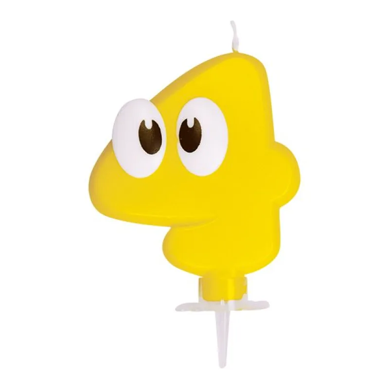 Číslová svíčka se stojánkem (4) 80 mm [1 ks] (37304)