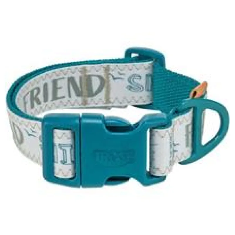 BE NORDIC obojek extra široký, petrolejová S-M: 32-45 cm/ 30 mm