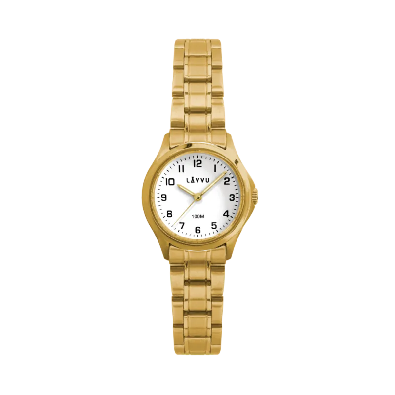 Dámské hodinky LAVVU ARENDAL Original Gold s vodotěsností 100M LWL5023