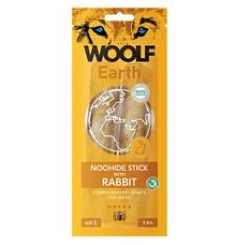 Woolf pochoutka Earth NOOHIDE L Sticks with Rabbit 85g