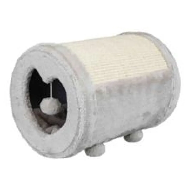 Škrábací válec, ø 27 × 39 cm, plyš/sisal, šedá 1 ks