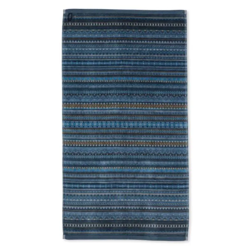 Pip Studio Geometric bavlněná froté osuška tmavě modrá 70x140 cm