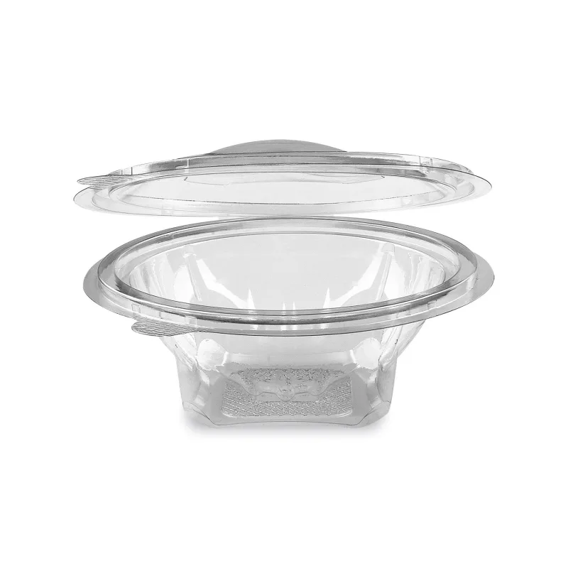 Miska kulatá průhledná s víčkem 375 ml (rPET) [50 ks] (77903)