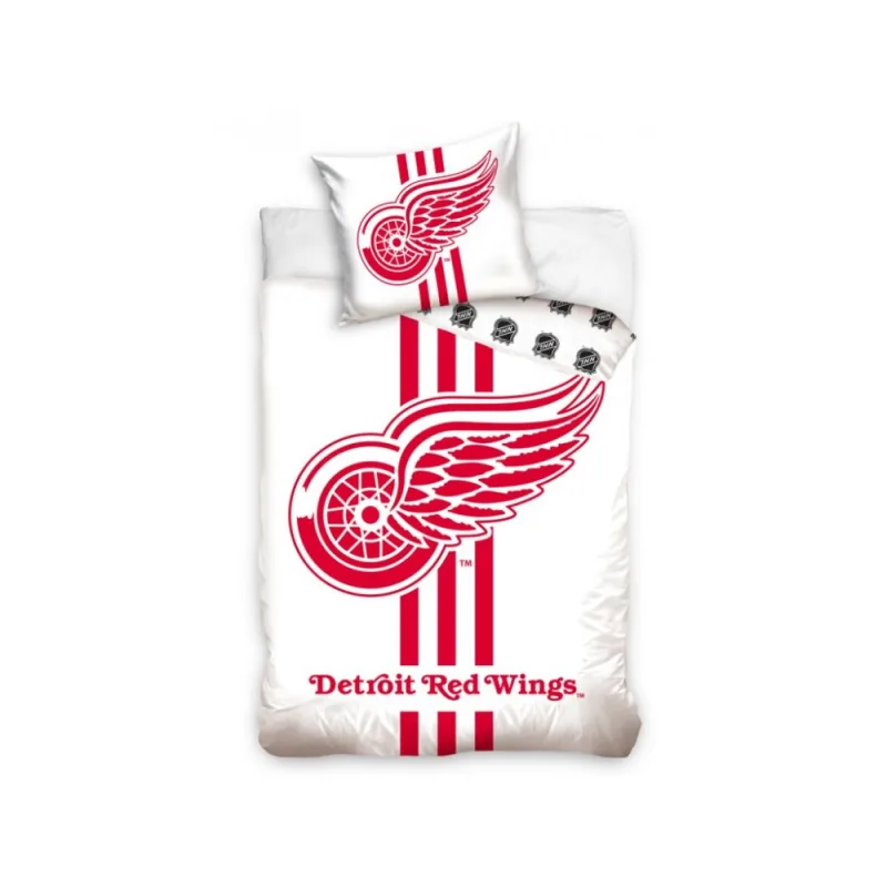 HOKEJOVÉ OBLIEČKY NHL DETROIT RED WINGS WHITE 140x200/70x90 cm