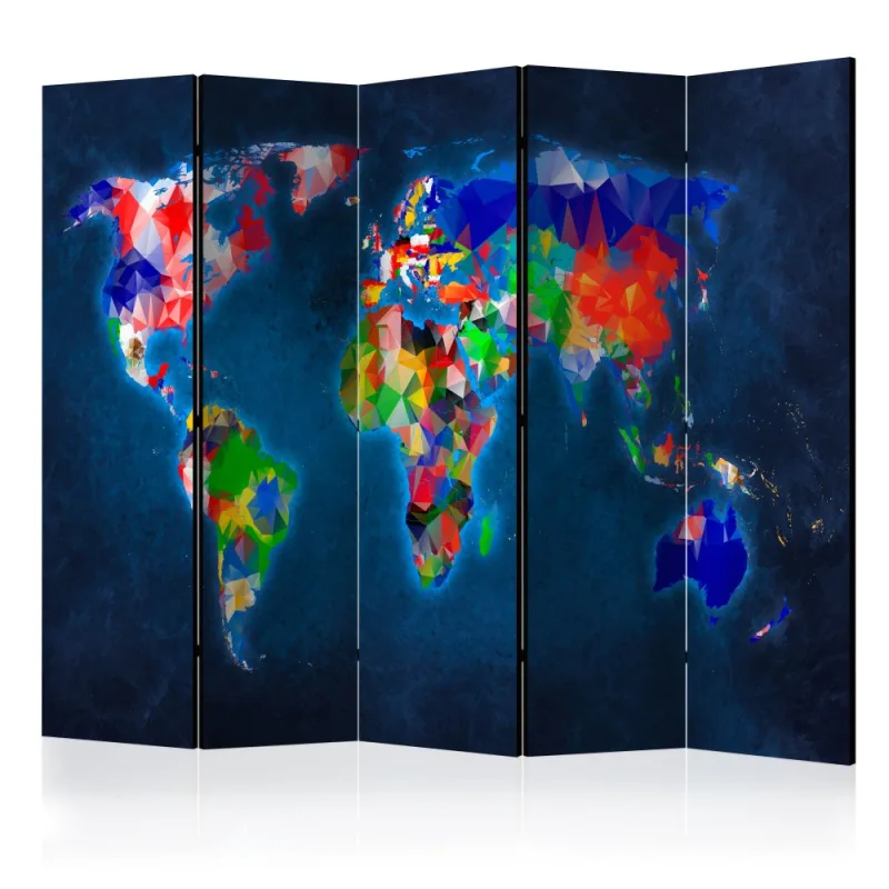 Artgeist Paraván - Room divider – Colorful map