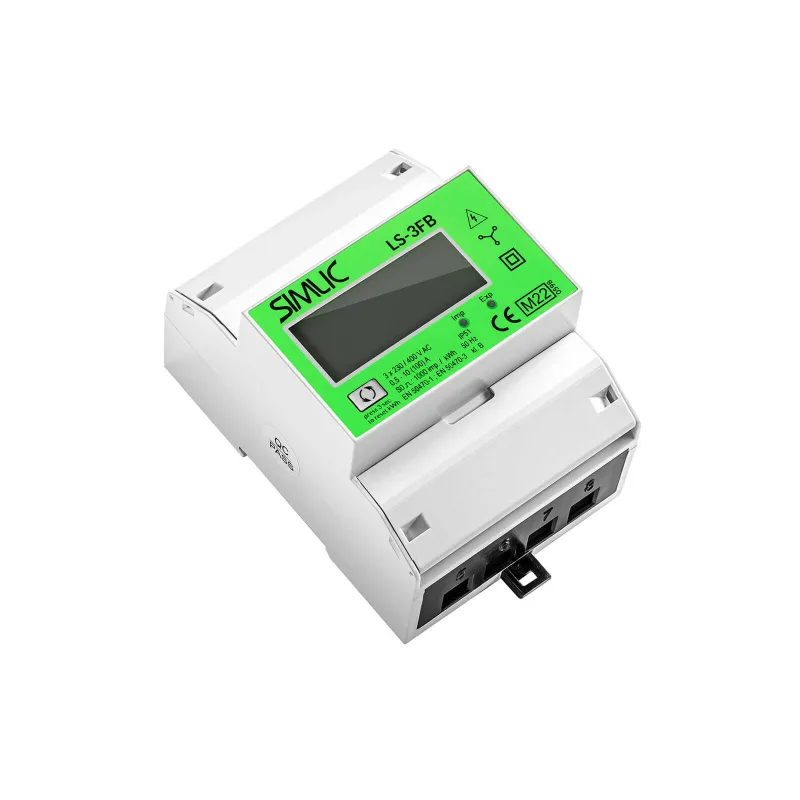 SIMLIC Obojsmerný elektromer LS-3 (3-fázový, digitálny, 4-modulový) s funkciou resetu, MID 100A