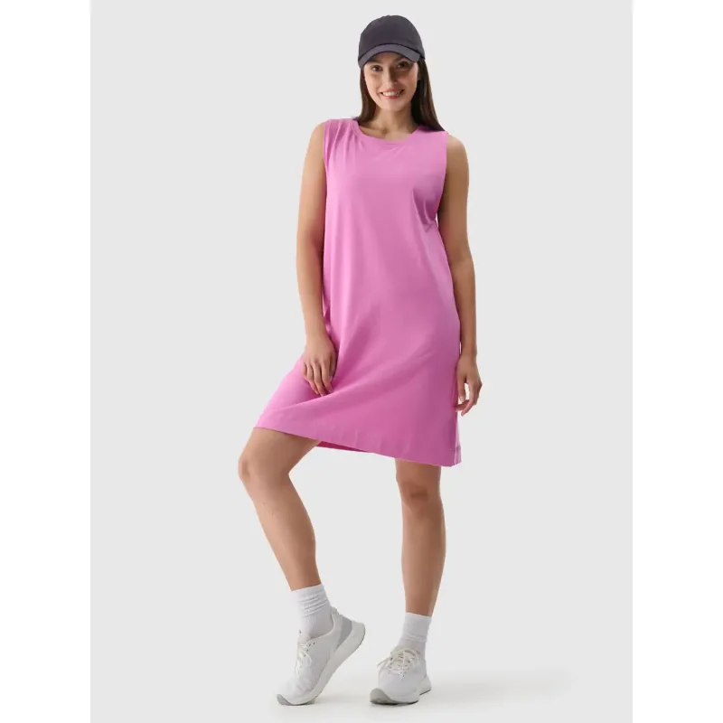 4F športové šaty 4FWSS25TDREF138 ružové
