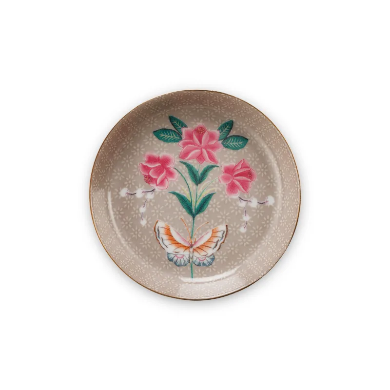 Pip Studio Blushing Birds odkládací tácek na čajové sáčky, khaki