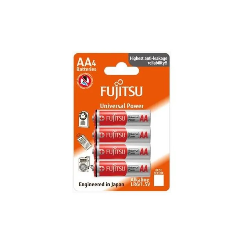 BATERIE FUJITSU LR6 ALKALINE AA1,5 V, BLISTER 4KS