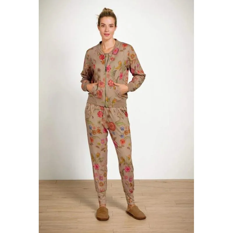 Pip Studio Bobien dlouhé kalhoty Coco Flower, pískové