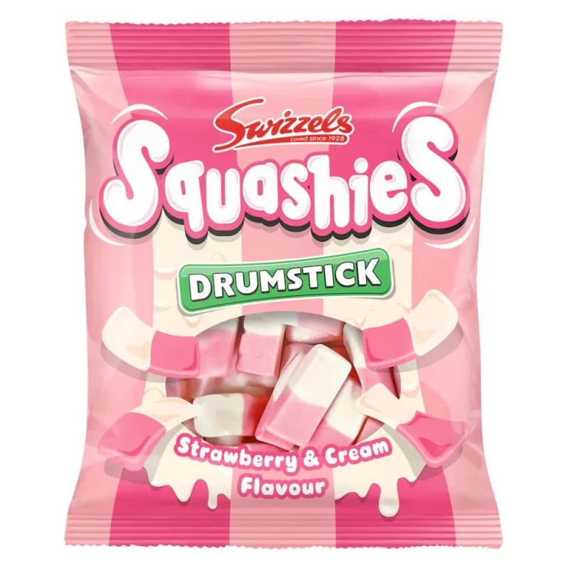Swizzels Drumstick Squashies Strawberries & Cream 140g