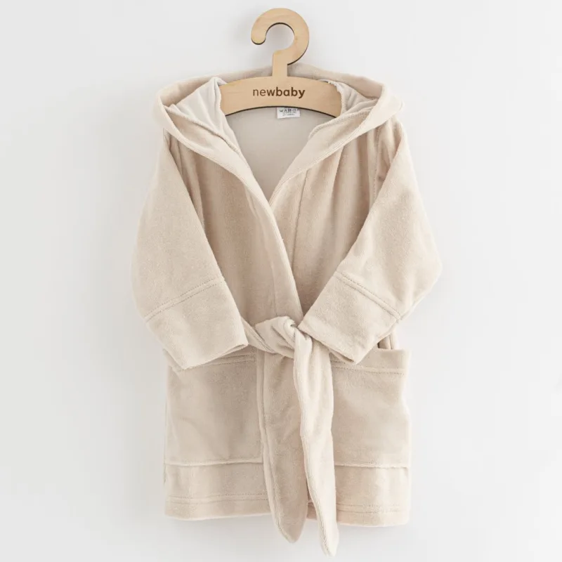 Detský froté župan New Baby Comfortably beige
