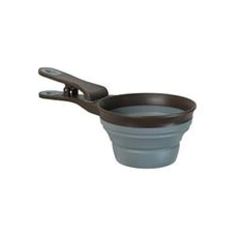 Odměrka na krmivo SILICONE s klipem, šedá Zolux šedá M