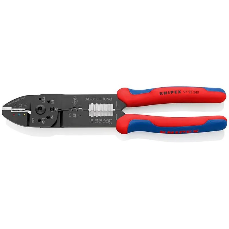 Kliešte KNIPEX 97 22 240 – 240 mm, 0.5-6.0 mm², lisovacie