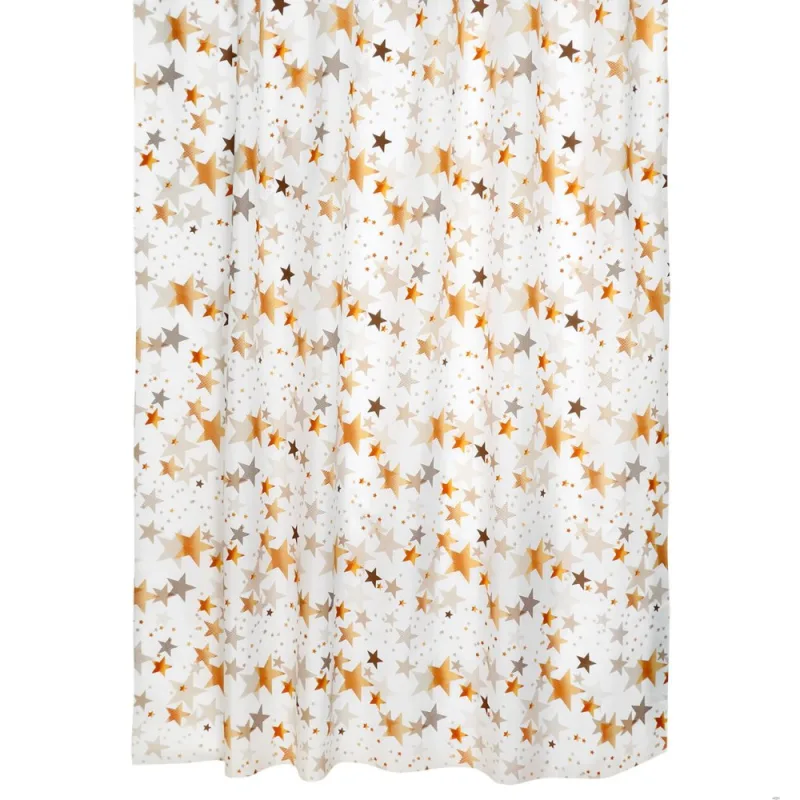 Kúpeľňový záves hviezdy béžové