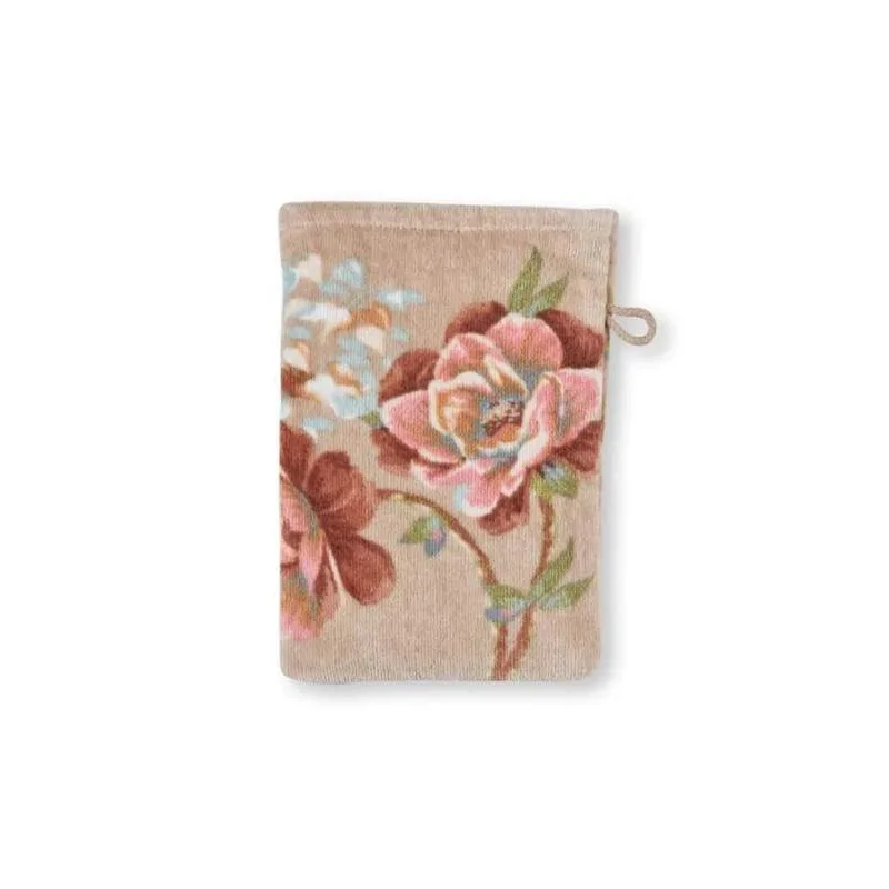 Pip Studio Secret Garden bavlněná froté žínka khaki 16x22 cm