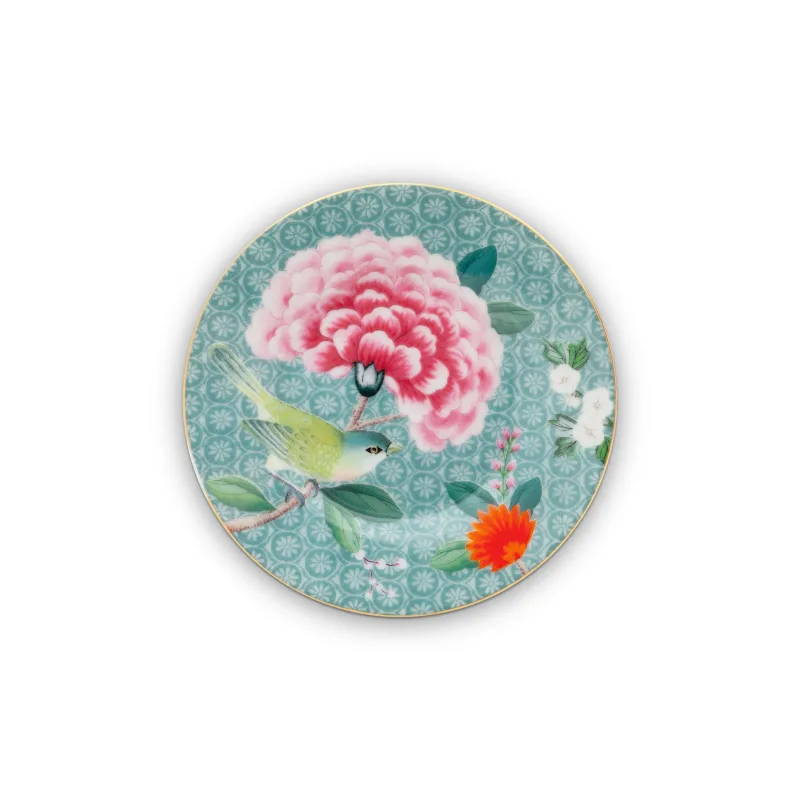 Pip Studio Blushing Birds talíř Ø12cm, modrý