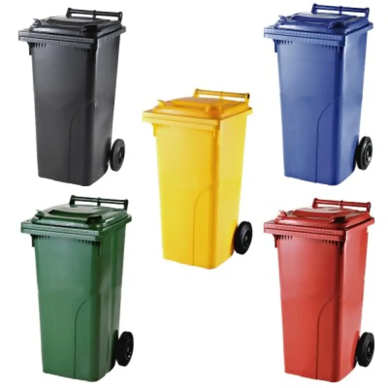 2 plastové popolnice 120l - vlastný výber zelená + modrá