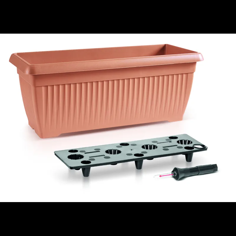 Prosperplast s.r.o. Truhlík kvetináč na muškáty BALCONY CAN 60x25,7x23,8cm + zavlažovací systém DTT6CAN-R624