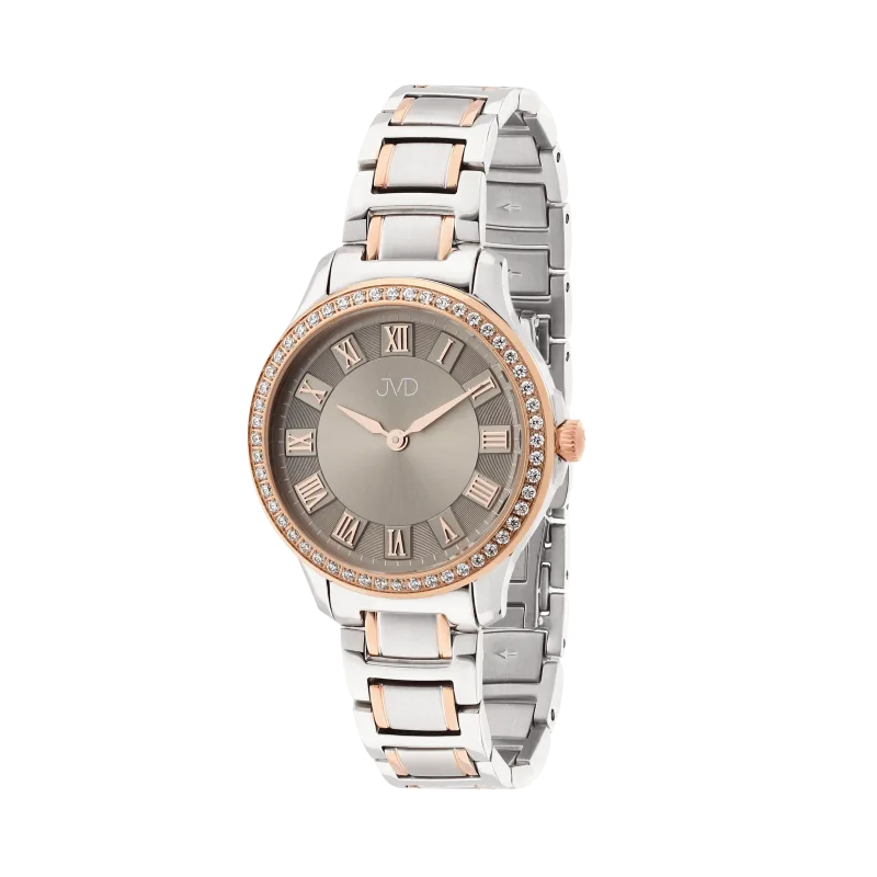 Dámské luxusní nerezové hodinky JVD JG1022.2 se švýcarským strojkem