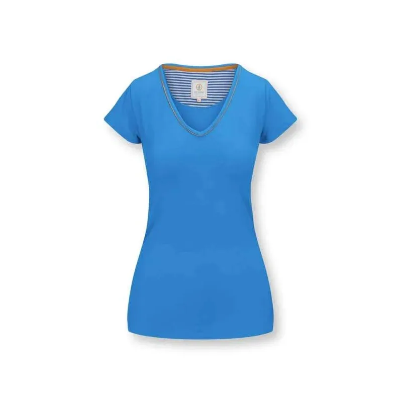 Pip Studio Toy triko s krátkým rukávem Solid, modré