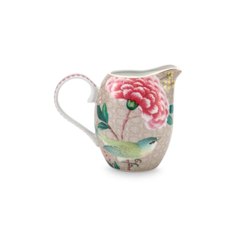 Pip Studio Blushing Birds mlékovka 250ml, khaki