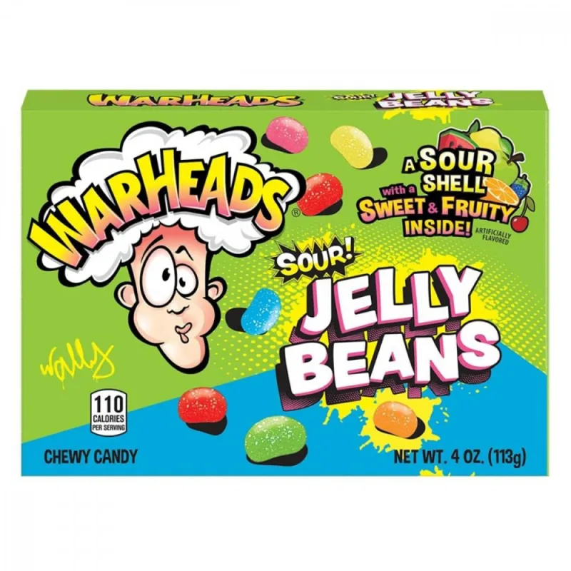 Warheads Sour Jelly Beans 113g