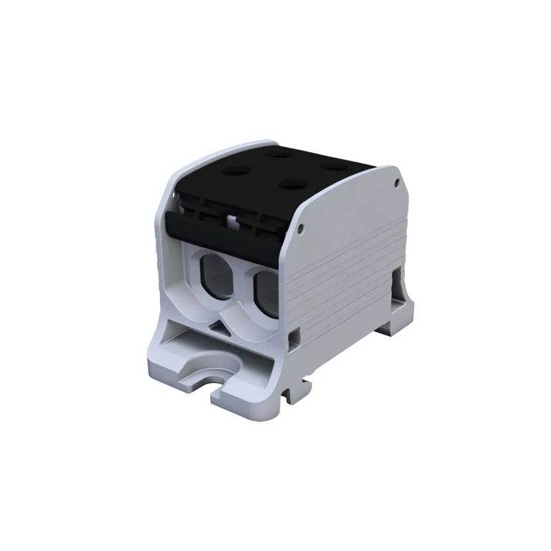 Univerzálna svorka SIMBLOCK STB 50-2 čierna Al/Cu 2x50mm2 jednopólová, 4 otvory